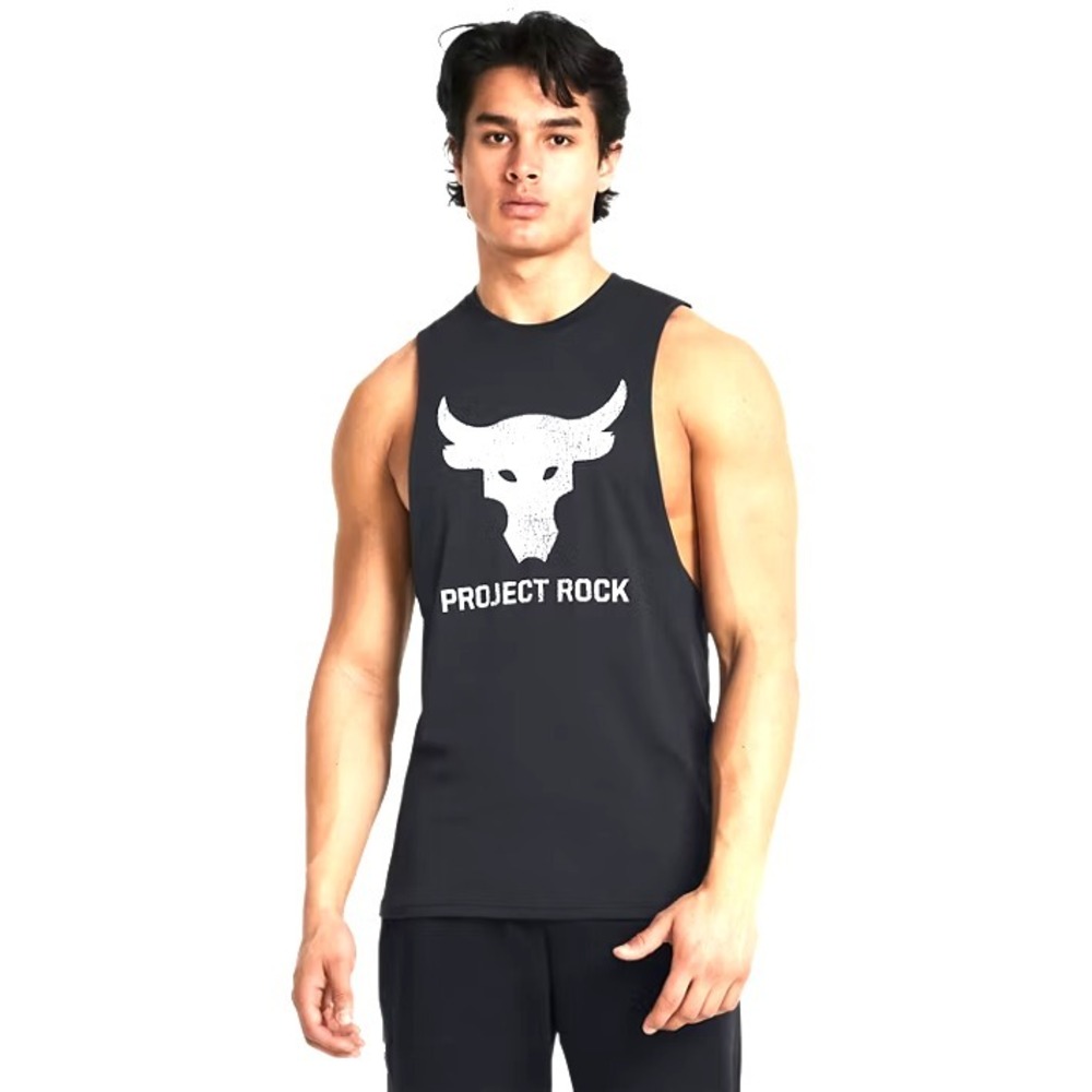 NWT Under Armour Project Rock Brahma Bull Tank Black 2XL Mens 1373787-004
